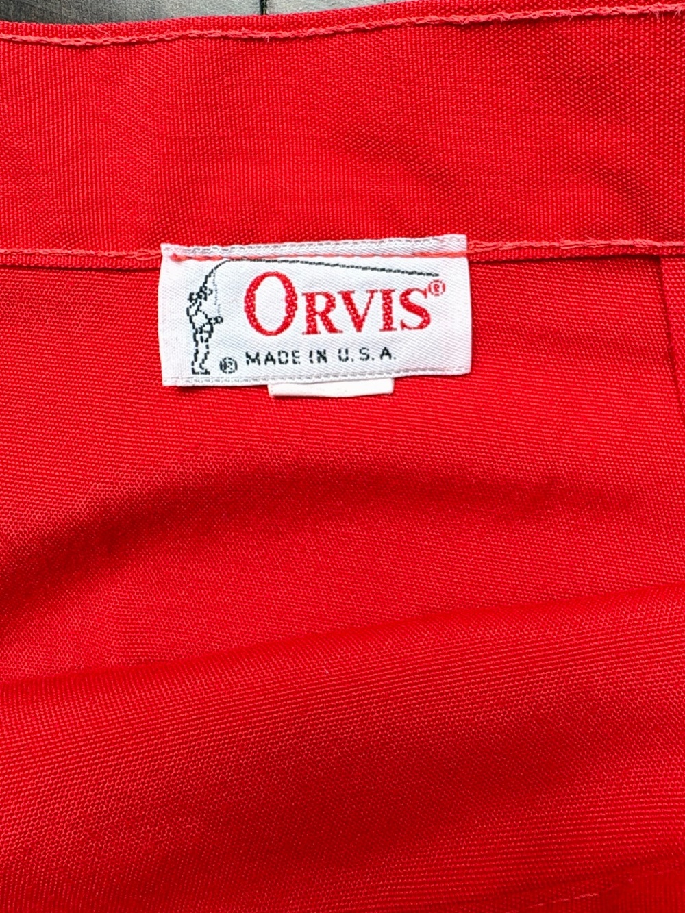Vintage Orvis Vibrant Red Cotton A-Line Skirt wraparound Large Made in USA - Picture 3 of 8